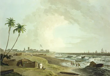 Südostansicht von Fort St. George, Madras, Tafel 33 aus 